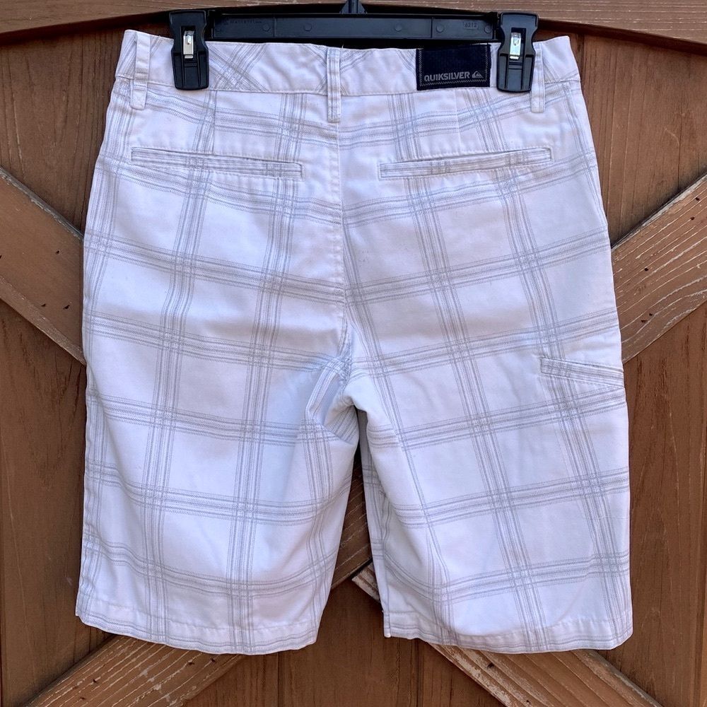 Quicksilver Gray/Ivory Plaid Check Bermuda Shorts. Size 28. VGUC! - Picture 2 of 7